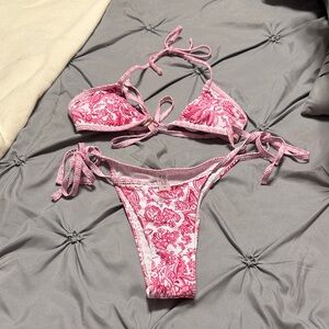 Victoria's Secret Pink and White Floral Bikini